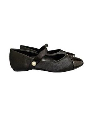 Women’s Black, Patent Toe Capped Mary Janes- Size 8 (London Rag)